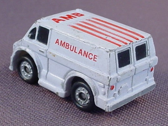 Micro Machines 1988 Funrise White & Red 1970's Chevy Ambulance Van