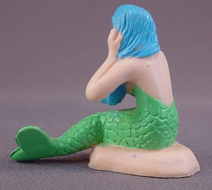 Merry Mermaids Mermaid With Blue Hair And A Green Tail PVC Figure, 1 5/8 Inches Tall, 1991 Soma
