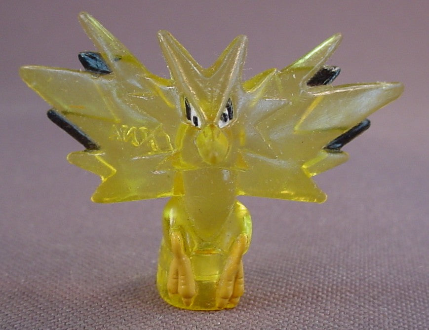 Pokemon Clear Yellow Zapdos PVC Figure, 1 1/8 Inches Tall, Battle Stadium, Transparent, No Base