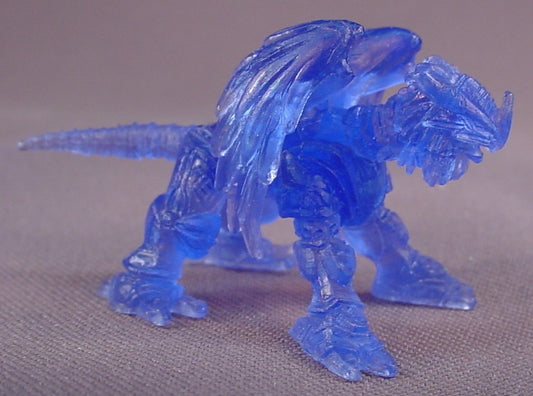 Digimon Ancientgreymon Clear Blue PVC Figure, 2 Inches Long, Transparent, Dragon, 2002 Bandai