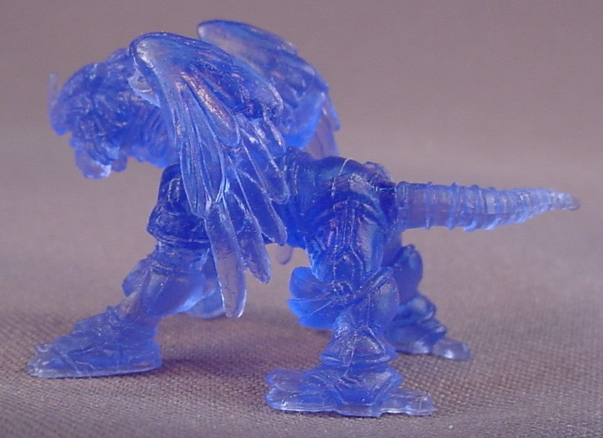 Digimon Ancientgreymon Clear Blue PVC Figure, 2 Inches Long, Transparent, Dragon, 2002 Bandai