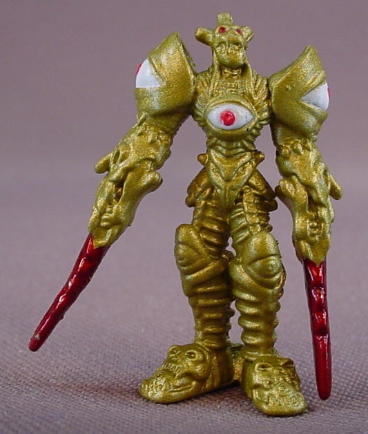 Digimon Duskmon PVC Figure, 1 3/8 Inches Tall, Gold Mini Figure, 2000 Bandai