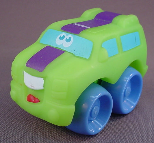 Playskool Tonka Wheel Pals Green SUV Car With A Purple Stripe, 2 1/2 Inches Long