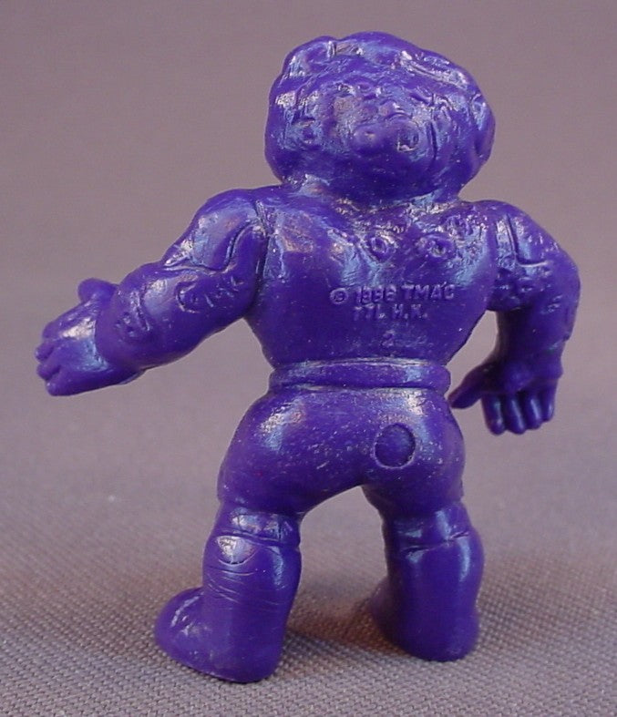 Weird Balls Purple Sewer Face PVC Wrestler Figure, 1 7/8 Inches Tall, Weirdballs, Flyweight Wrestlers, 1986 Talbot Toys, TMAC