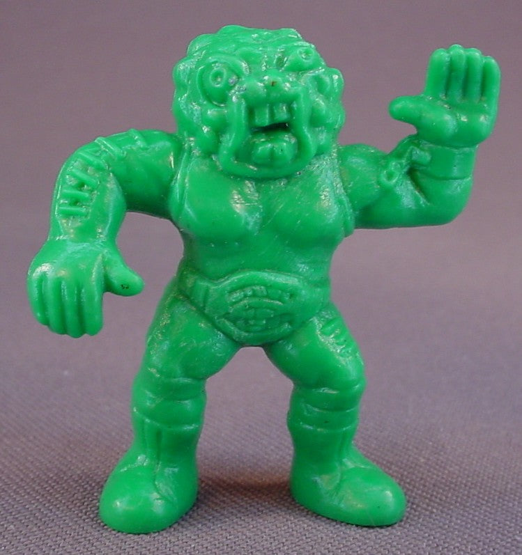 Weird Balls Green Rock Slime PVC Wrestler Figure, 1 7/8 Inches Tall, Weirdballs, Flyweight Wrestlers, 1986 Talbot Toys, TMAC