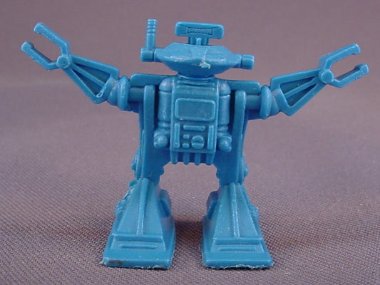 Arco Rogun Robots Blue Robot Figure, Ro-Gun, 1 1/2 Inches Tall, 1984, Made In Hong Kong, Vintage