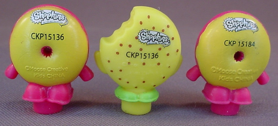 Shopkins Lot Of Three Pencil Topper Figures