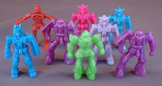Gundam Lot Of 8 Robot Figures, Vending Machine Capsule Toys, 1980s