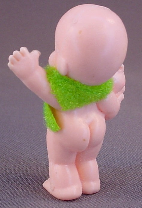 Lil' Babies Baby Figure Holding A Doll & Wearing A Green Cloth Scarf, 2 1/8 Inches Tall, LGTN, Galoob