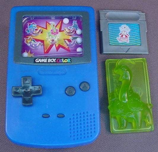 Pokemon Game Boy Blue Pinball Game With A Silver Cartridge & A Green Card, 2000 Burger King
