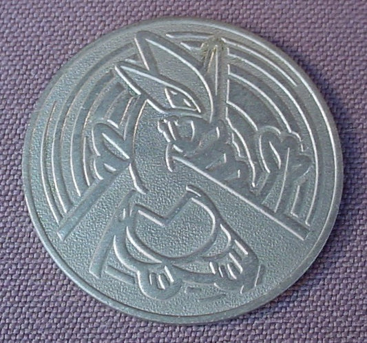 Pokemon Metal Lugia Coin Or Token, 1 1/8 Inches Across, Neo Genesis Deck Promo, Nintendo, 2000-2003