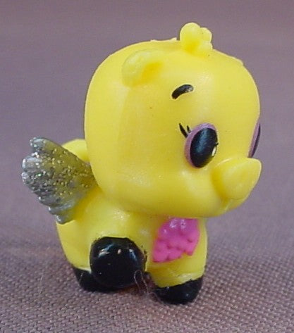 Hatchimals Yellow Pig With Silver Glittery Wings, 1 Inch Tall, Season 1, Colleggtibles, 2017 Spinmaster, Spin Master