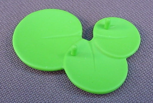 Playmobil Light Or Linden Green Lily Pad With 3 Leaves And 2 Studs, Lilypad, 3015 3016 3229 3240 3283 3896 4008 4056