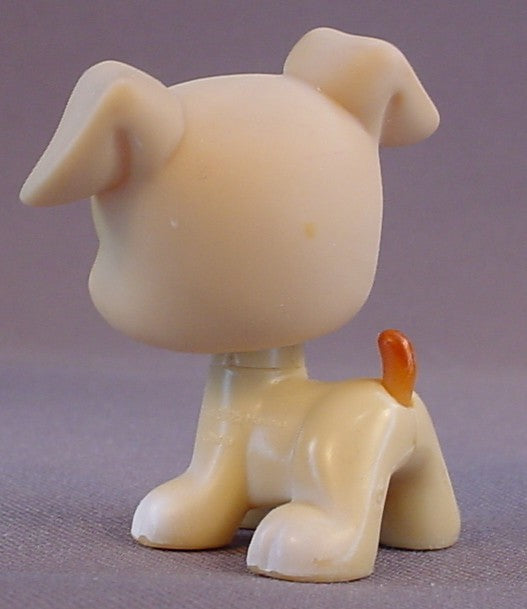 Littlest Pet Shop #235 Blemished Tan Boxer Puppy Dog With Green Eyes, Secret Surprise Obstacle, LPS, 2005 Hasbro