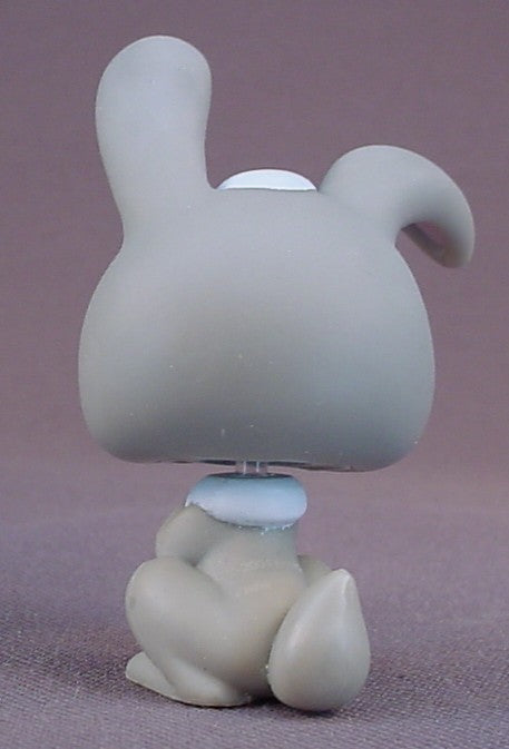 Littlest Pet Shop #14 Blemished Gray Bunny Rabbit With White Head & Neck Fur, One Droopy Ear, Pet Pairs, Singles, LPS, 2004 Hasbro
