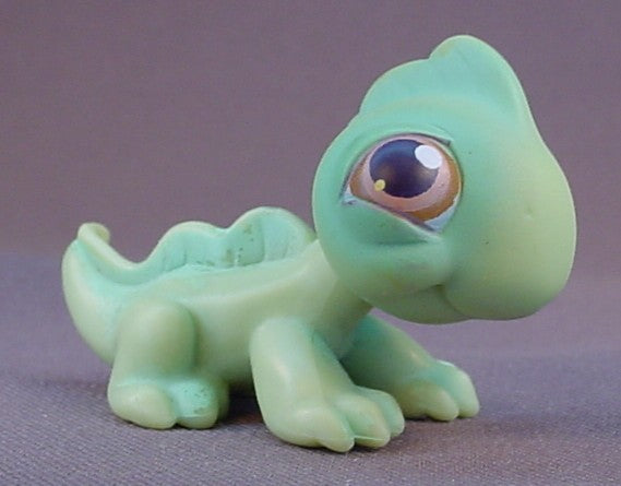 Littlest Pet Shop #29 Blemished Pale Green Iguana With Brown Eyes, Singles, Spring Tubes 2006, LPS, 2004 Hasbro