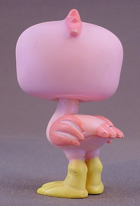 Littlest Pet Shop #1023 Blemished Pink Flamingo With Aqua Blue Eyes, Yellow Feet, Gray Beak, Grey, Stylin' Pets Runway Set
