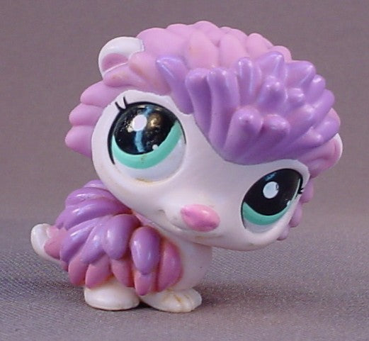 Littlest Pet Shop #2219 Blemished Purple & Pink Hedgehog With Aqua Blue Eyes, LPS, 2008 Hasbro