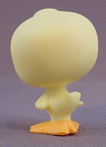 Littlest Pet Shop #51 Blemished Yellow Duck Duckling With Dark Green Eyes, Pet Pairs, Spring Tube, LPS, 2004 Hasbro