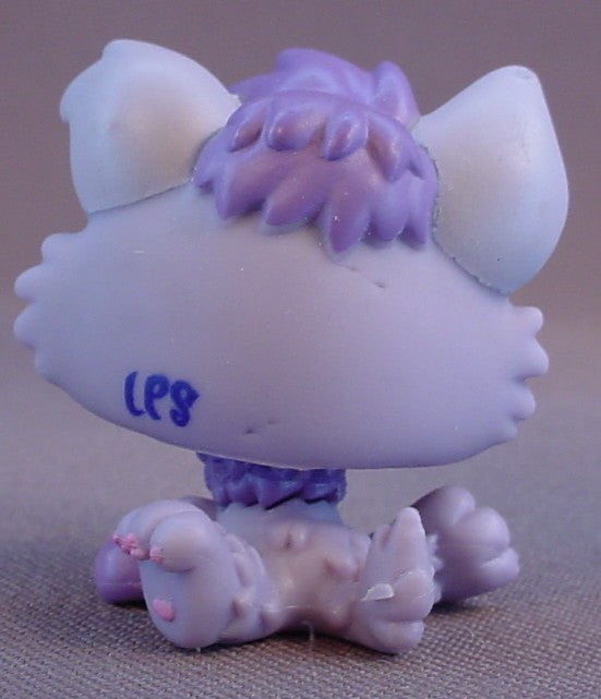 Littlest Pet Shop #1752 Purple Baby Husky Puppy Dog With Brown Eyes, Target Exclusive, LPS, 2008 Hasbro