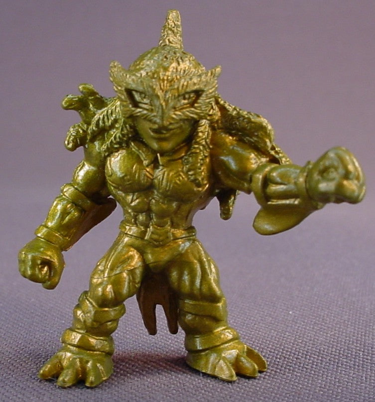 Ultimate Muscle Men Kinnikuman Eskara PVC Figure, Gold Or Golden, 1 3/4 Inches Tall, M.U.S.C.L.E., Muscle Man, Y/STA, 2002 Bandai