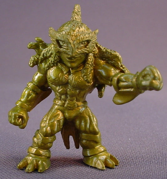 Ultimate Muscle Men Kinnikuman Eskara PVC Figure, Gold Or Golden, 1 3/4 Inches Tall, M.U.S.C.L.E., Muscle Man, Y/STA, 2002 Bandai