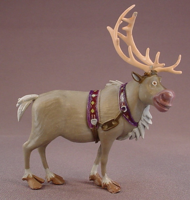 Disney Frozen Movie Sven The Reindeer PVC Figure, 3 1/2 Inches Tall, Has Bendy Antlers And Legs, The Legs Are Quite Bendy So He Doesn't Stand All That Great