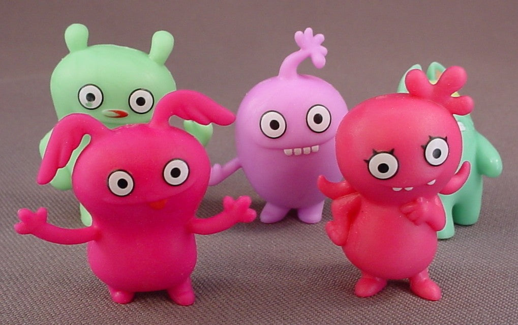 Ugly Dolls Movie Set Of 5 PVC Figures, The Tallest Is 1 5/8 Inches Tall, 2018 Hasbro