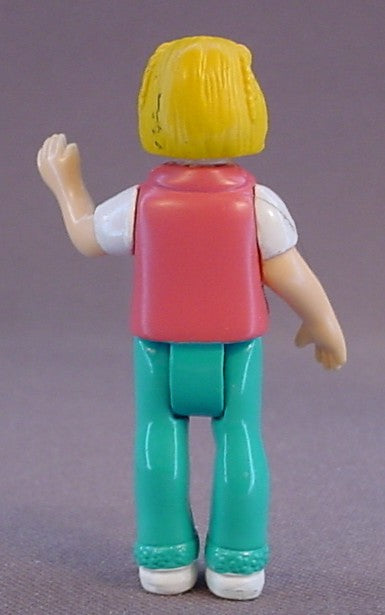 Fisher Price Sweet Streets Blonde Girl Figure, 2 3/8 Inches Tall, Bends At The Waist, From A Country Cottage Set, Teen Or Tween, 2000