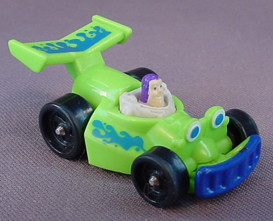 Disney Toy Story Buzz Lightyear Driving An RC Car Toy, 2 1/4 Inches Long, Replacement For A T2745 Spiral Speedway Set, 2009 Mattel