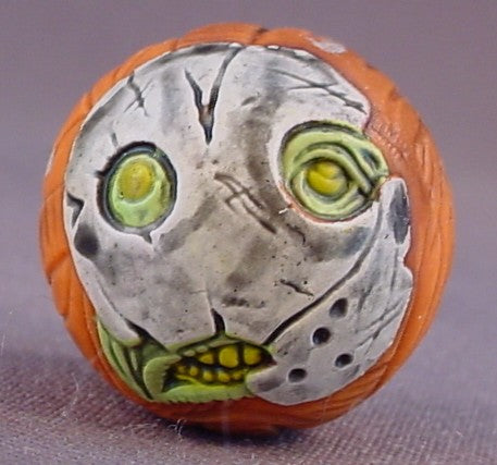Maniac Orbs Orange Super Maskiac Ball, Supreme, 1 Inch In Diameter, Orbital Federation, Rare, Similar To Madballs But Smaller And Solid Rubber