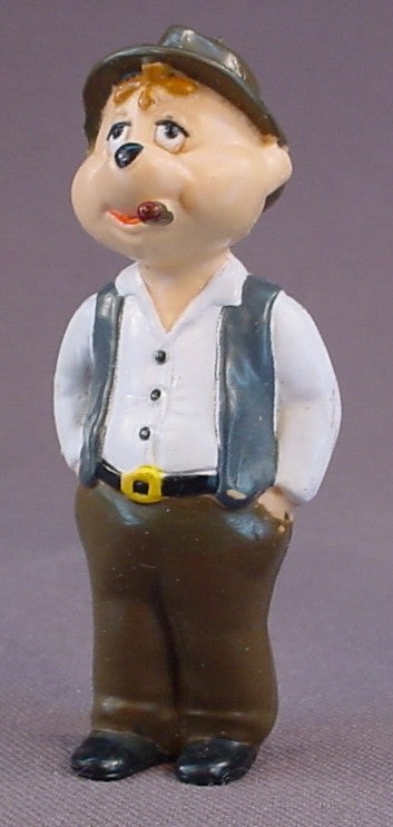 Alvin & The Chipmunks Uncle Harry Smoking A Cigar PVC Figure, 2 3/4 Inches Tall, 1983, CBS Inc. K/RP Inc