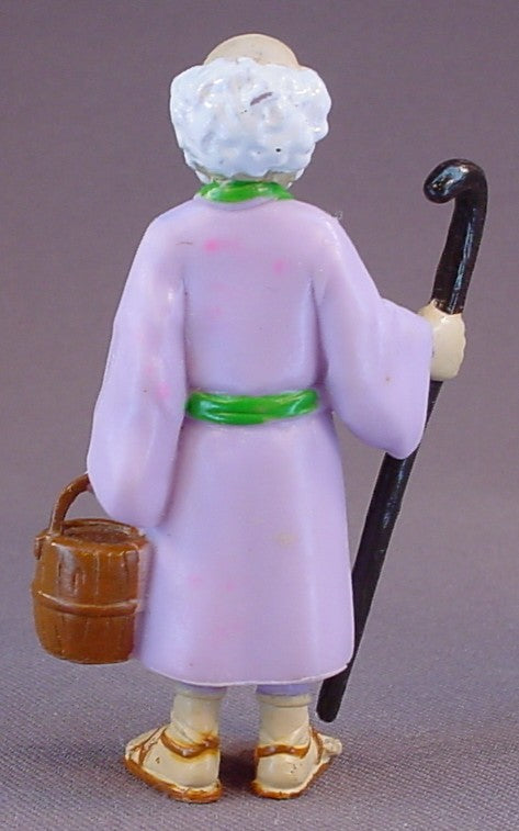 Noah's Ark Noah Holding A Staff And Bucket PVC Figure, 3 1/8 Inches Tall, Bible Character, 2001 Doley