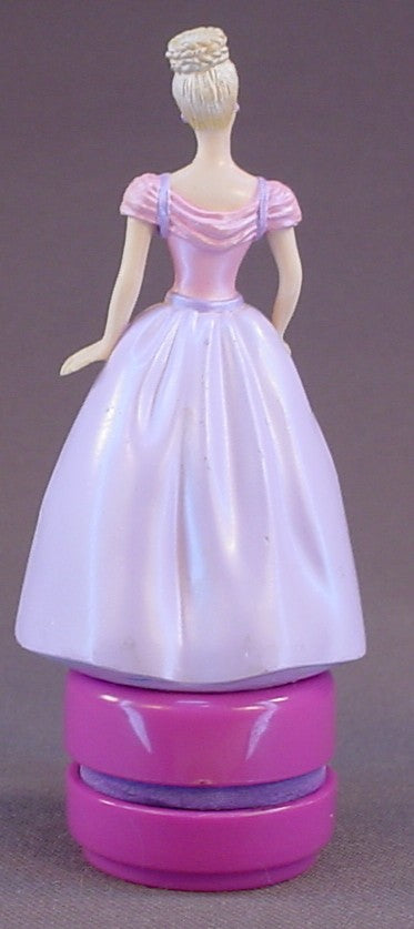 Barbie In A Pink & Lilac Purple Gown Figure Rubber Stamp, 4 1/4 Inches Tall, Figural Stamp, The Stamp Is Barbie's Head