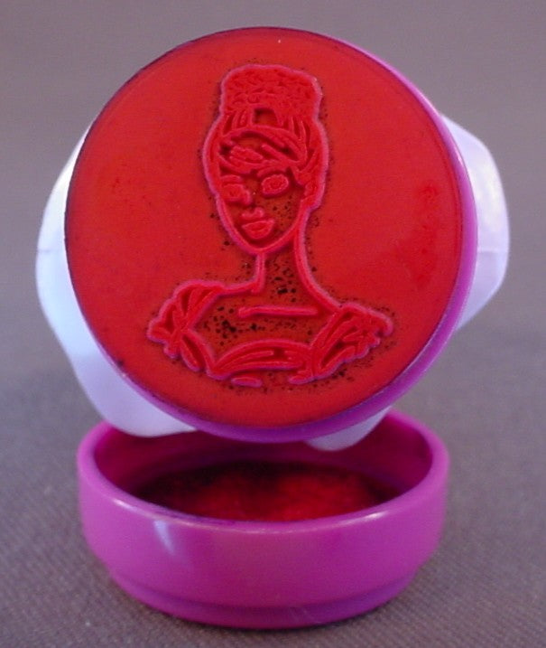 Barbie In A Pink & Lilac Purple Gown Figure Rubber Stamp, 4 1/4 Inches Tall, Figural Stamp, The Stamp Is Barbie's Head