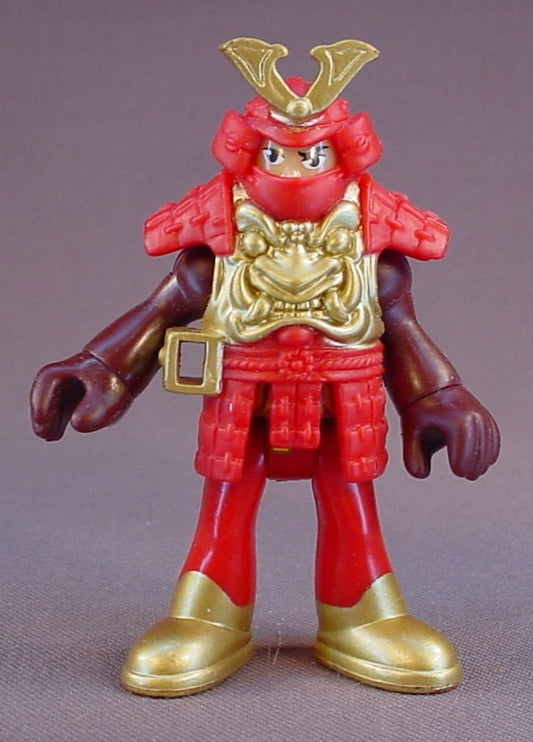Fisher Price Imaginext Red Samurai Warrior Figure, 3 1/4 Inches Tall, Bends At The Waist, The Arms Move, 2011