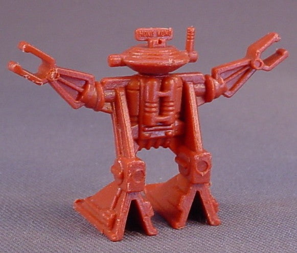 Arco Rogun Pair Of Brown Space Robot Figures, 1 1/2 Inches Tall, Vintage, 1983 Arco