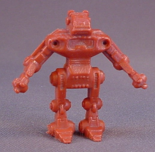 Arco Rogun Pair Of Brown Space Robot Figures, 1 1/2 Inches Tall, Vintage, 1983 Arco