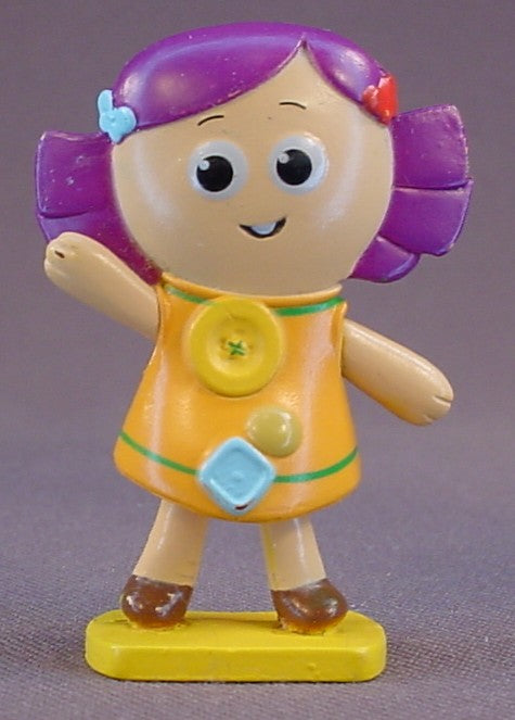 Disney Toy Story 3 Dolly PVC Figure On A Yellow Base, 2 Inches Tall, Pixar, Has A Small Paint Rub On The Back Of The Head