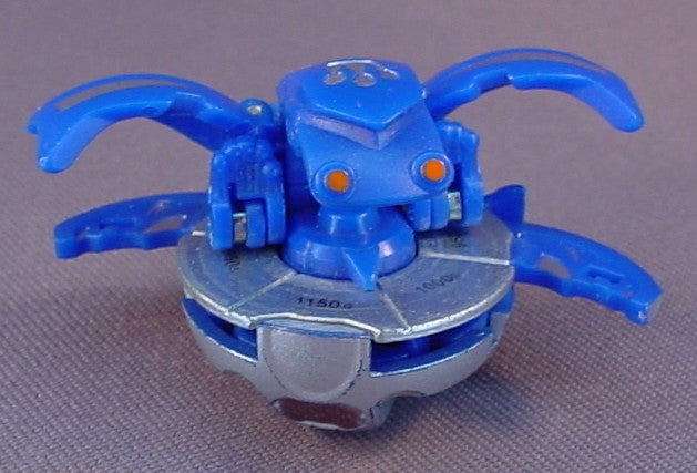 Bakugan Battle Brawlers New Vestroia Aquos Mutant Elfin 1150G Mechantium Surge High G Power, 2009, Has A Metal Bottom, Has A Metal Ring With Different G-Powers, One Of The Metal Legs Does Not Stay Folded Up