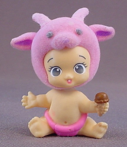 Baby Twozie Little Audrey Figure With A Pink Flocked Billy Goat Hat, Season 2, Two Cool, Rare, 2016-2017 Moose, Twozies, The Head Turns, Doll