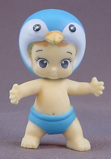 Baby Twozie Wobbles Figure With A Blue Penguin Hat, Season 1, Two Cool, Rare, 2016-2017 Moose, Twozies, The Head Turns, Doll, T1-064