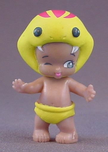 Baby Twozie Curly Figure With A Yellow Snake Hat, Season 1, Two Wild, 2016-2017 Moose, Twozies, Rare, The Head Turns, Doll, T1-057