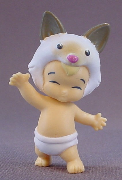 Baby Twozie Siam Figure With A White & Brown Siamese Cat Hat, Season 2, Two Pretty, 2016-2017 Moose, Twozies, Ultra Rare, The Head Turns, Doll, T2-109