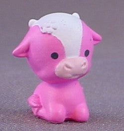 Baby Twozie Bessie The Pink Cow Figure, Companion Pet For Earl, From A Two-Cool Ice Creak Cart Set, Twozies, 2016-2017 Moose