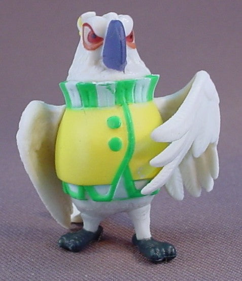 Rio 2 Movie Nigel The White Sulphur Crested Cockatoo PVC Figure, 2 Inches Tall, 2014 Jakks Pacific, Villain