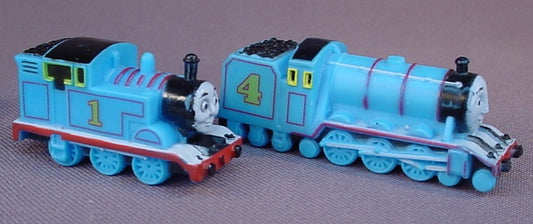 Thomas The Tank Engine Set Of 11 Engines & Cars, PVC Figures, 1 1/2 To 2 1/4 Inches Long, The Wheels Do Not Turn, Gullane