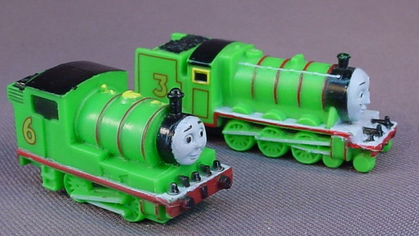 Thomas The Tank Engine Set Of 11 Engines & Cars, PVC Figures, 1 1/2 To 2 1/4 Inches Long, The Wheels Do Not Turn, Gullane