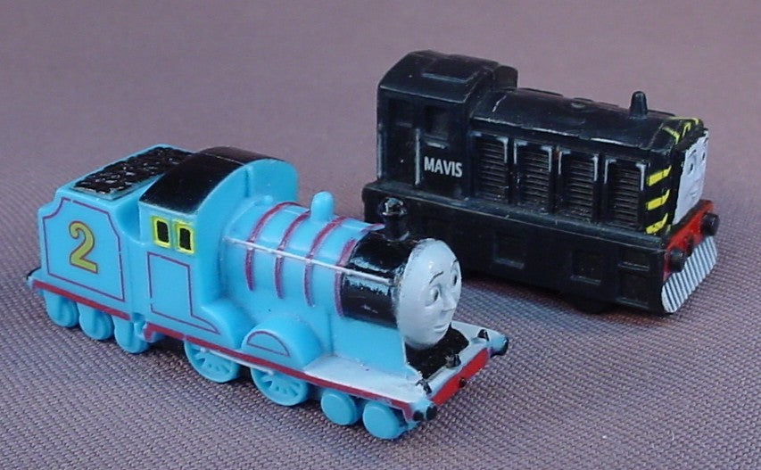 Thomas The Tank Engine Set Of 11 Engines & Cars, PVC Figures, 1 1/2 To 2 1/4 Inches Long, The Wheels Do Not Turn, Gullane