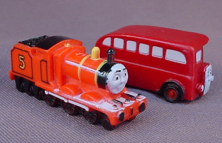 Thomas The Tank Engine Set Of 11 Engines & Cars, PVC Figures, 1 1/2 To 2 1/4 Inches Long, The Wheels Do Not Turn, Gullane